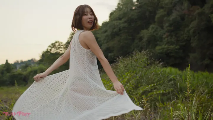 Risako in the official First Gravure promotional preview for Nature Falling Asleep.